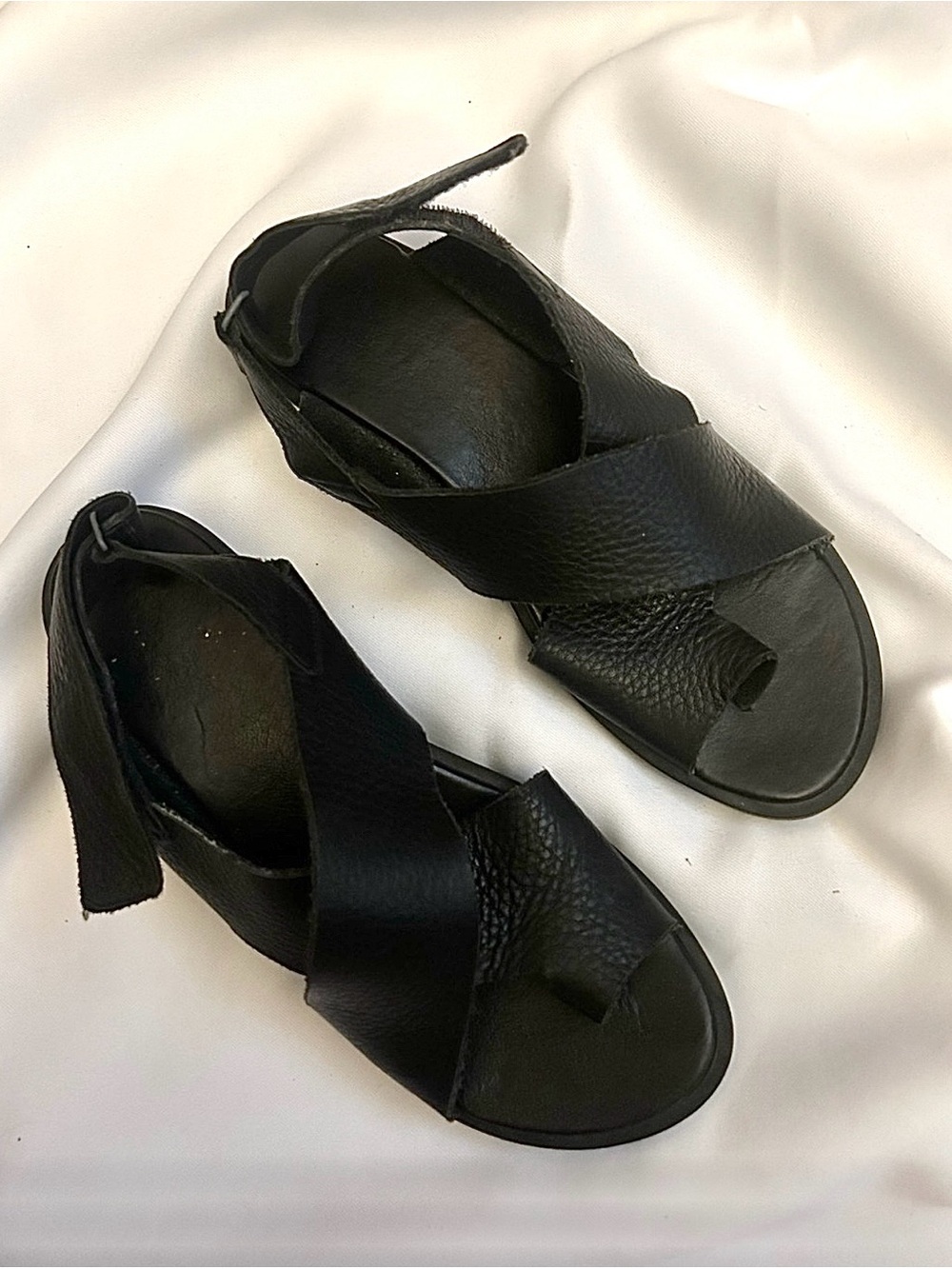 Arche Black Strappy Real Leather Hikinf Sandals